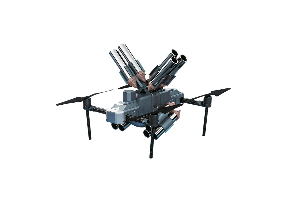 EFY Mantianxing show drone with a fireworks mounting frame