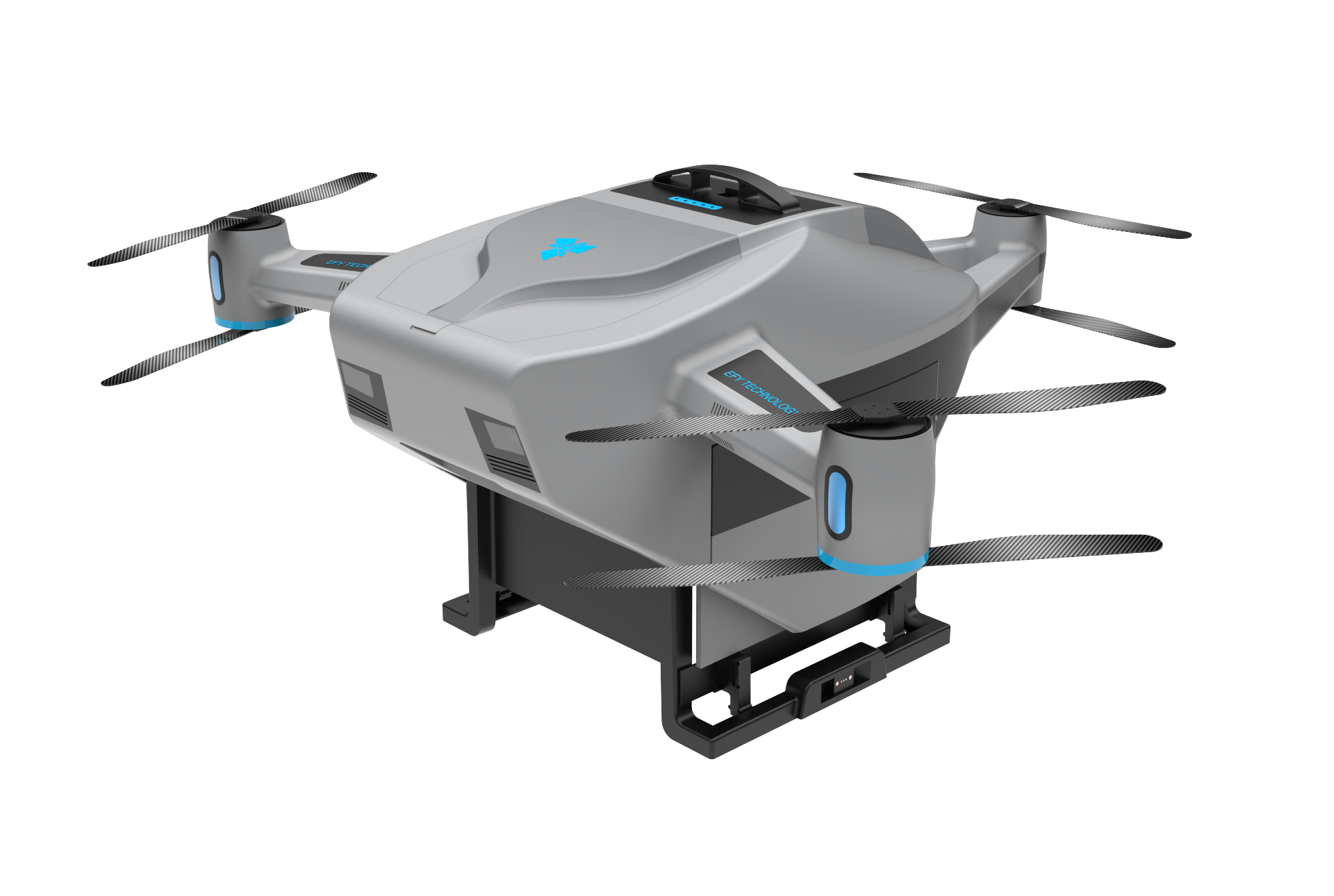 Unidelta multi-rotor logistics UAV with an integrated cargo body